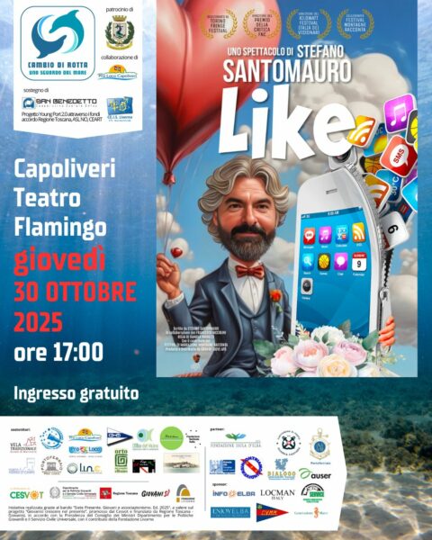 Locandina Spettacolo "Like" a Capoliveri